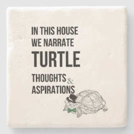 IN DIESEM HAUS Funny TURTLE Liebhaber zitieren Steinuntersetzer