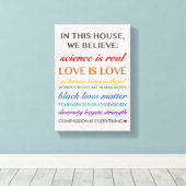 In diesem Haus glauben wir, dass Print Leinwanddruck (Insitu (Holzboden))