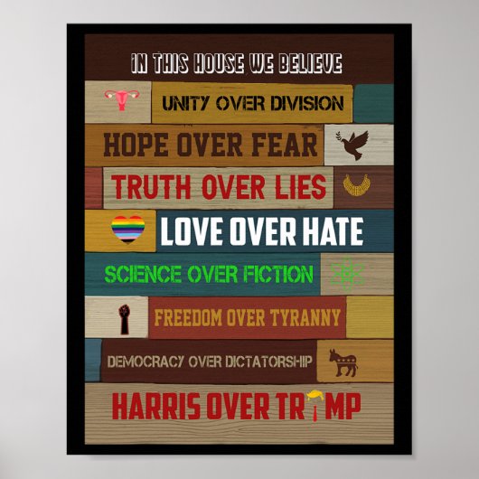 In diesem Haus glauben wir Harris über Trump - Fra Poster (Vorne)