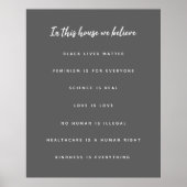 In diesem Haus glauben wir | Moderne Stilftige Übe Poster (Vorne)