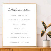 In diesem Haus glauben wir | Modernes Minimalistis Poster