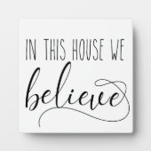 In diesem Haus glauben wir Weihnachten-Zeichen Fotoplatte (Vorderseite)