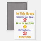 In diesem Haus "Hausregeln" Magnet (Vorderseite/Rückseite)