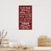 In diesem Haus machen wir eine Sparkassenziffer-Ty Poster (Küche)