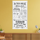 In diesem Haus tun wir Autismus... Leinwanddruck (Insitu (Wohnzimmer))