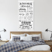 In diesem Haus tun wir Autismus... Leinwanddruck (Insitu (Schlafzimmer))