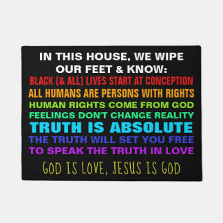 In diesem Haus wissen wir, dass Gott die Liebe Doo Fußmatte