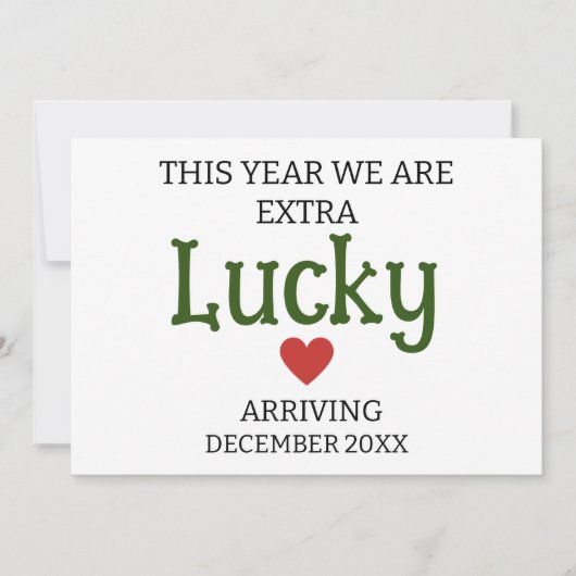 In diesem Jahr haben wir ein besonderes Glück bei Ankündigung (Vorderseite)