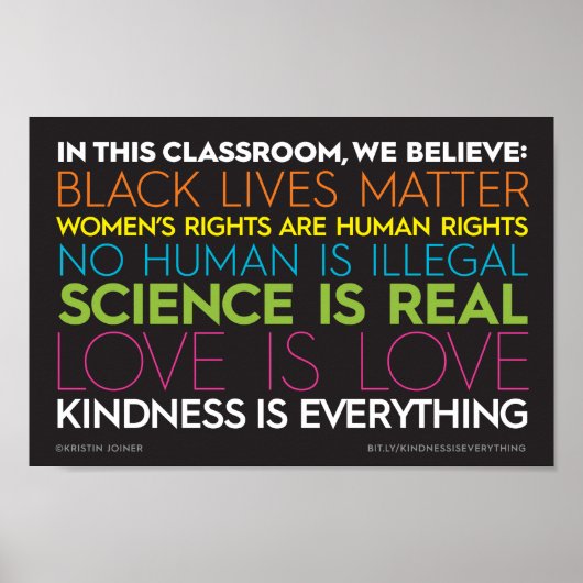 In diesem Klassenzimmer... Güte ist alles, was sig Poster (Vorne)