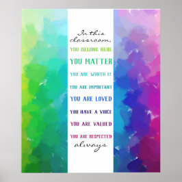 In diesem Klassenzimmer Regenbogen Poster