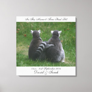 In diesem Moment stand die Zeit still - Lemurenlie Leinwanddruck