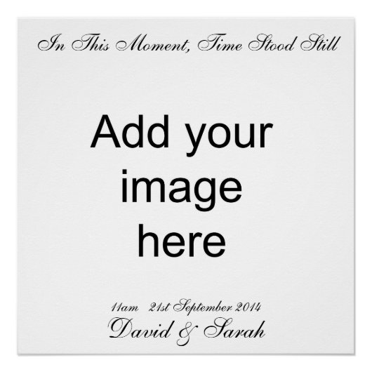 In diesem Moment stand die Zeit still - Wall Art Poster (Vorderseite)