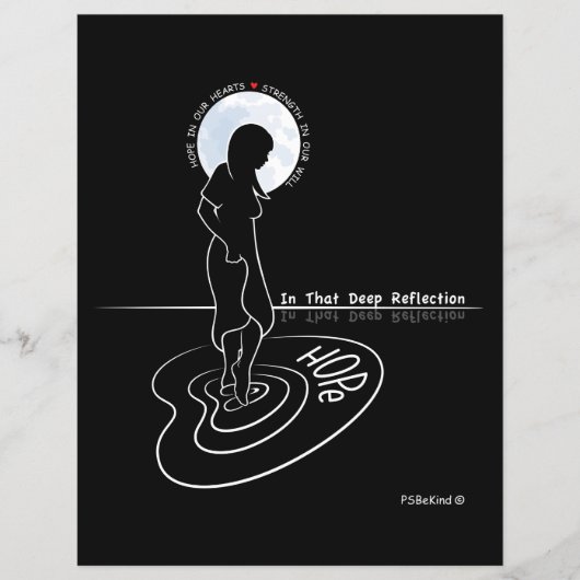 In diesem tiefen Reflektion_Flachpapier Blatt 11"x (Vorderseite)