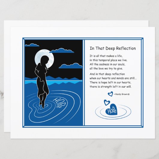 In diesem tiefen Reflektion_Flachpapier Blatt 11"x (Vorne/Hinten)