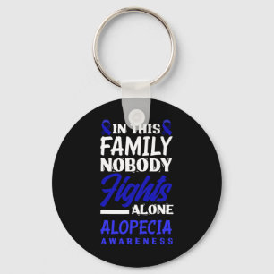In dieser Familie kämpft niemand allein Alopecia A Schlüsselanhänger