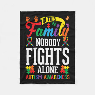 In dieser Familie kämpft niemand allein gegen Auti Fleecedecke