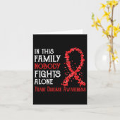 In dieser Familie kämpft niemand allein gegen Herz Karte (Gelbe Blume)