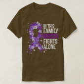 In dieser Familie kämpft niemand allein Lila Band T-Shirt (Design vorne)