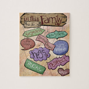 In dieser Familien-… inspirierend Zitat-Kunst Puzzle