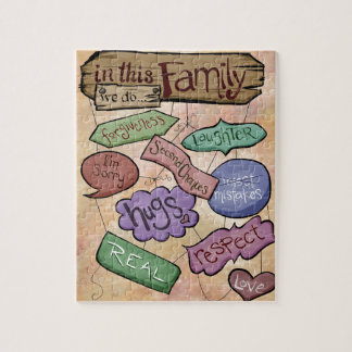 In dieser Familien-… inspirierend Zitat-Kunst Puzzle