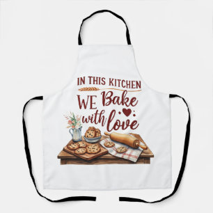 In dieser Küche backen wir mit Liebe - Cookies Schürze