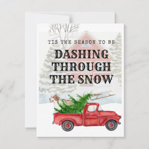 In dieser Saison wird es durch den Schnee stürzen Feiertagskarte