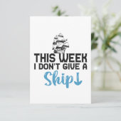 In dieser Woche gebe ich keine Schiffsmustergeise Dankeskarte (Stehend Vorderseite)