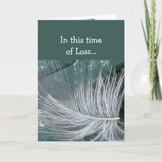 In dieser Zeit des Verlustes, die Schrift Gottes F Karte (Vorderseite)
