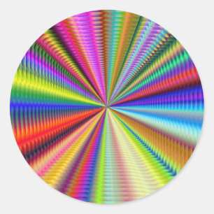 in dieses Fraktal zoomen Runder Aufkleber