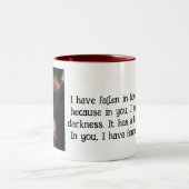 In dir habe ich mein Licht gefunden Zweifarbige Tasse (Mittel)