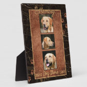 In Dog Memory Marble Rustic Gold Keepsake Fotoplatte (Seite)