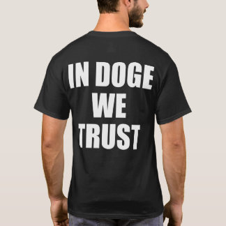 "IN DOGE WE TRUST" doppelseitiger T - Shirt