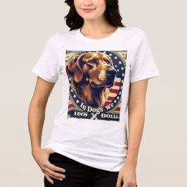 In Dogs We Trust T-Shirt – Funny Patriotic Dog Lov Tri-Blend Shirt