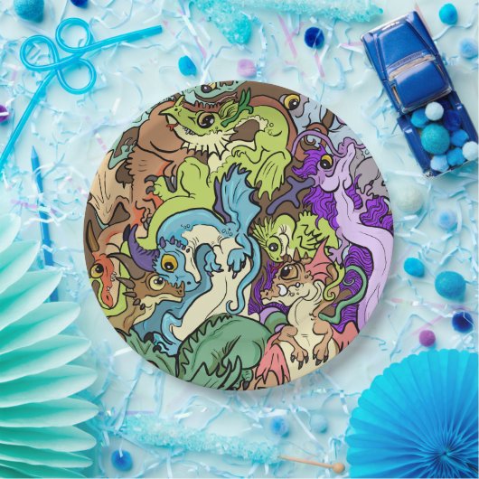 in Drachen aus Party verpackt Pappteller (Party)