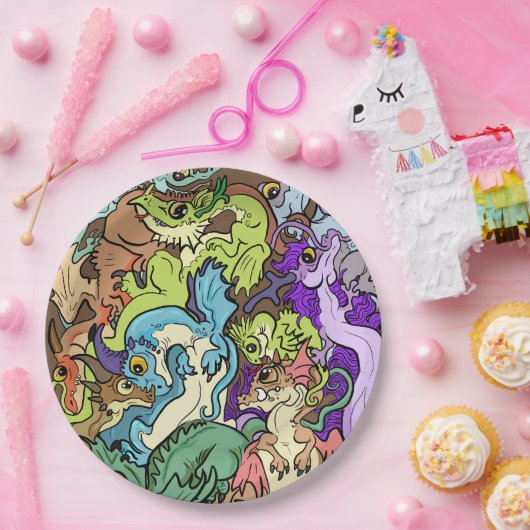 in Drachen aus Party verpackt Pappteller (Party)