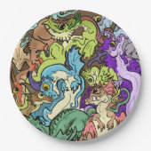 in Drachen aus Party verpackt Pappteller (Vorderseite)