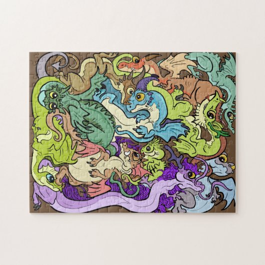 in Drachen aus Party verpackt Puzzle (Horizontal)