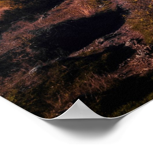 In Ehrfurcht vor den Bergen Poster (Ecke)