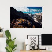 In Ehrfurcht vor den Bergen Poster (Heimbüro)