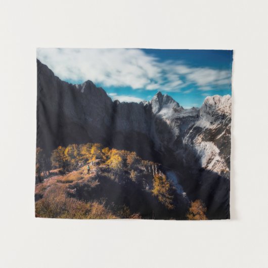 In Ehrfurcht vor den Bergen Wandteppich (Vorderseite (Horizontal))