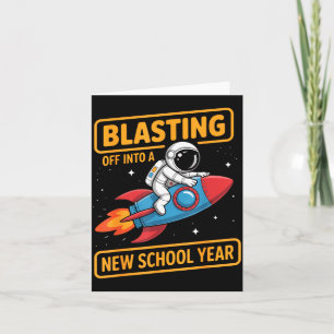 In ein neues Schuljahr starten Astronaut Karte