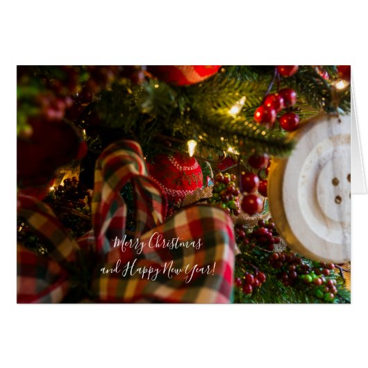 in eine Weihnachtsbaumkarte (Vorderseite (Horizontal))