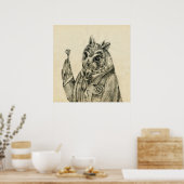 In einem Anzug werfen Sie diesen Schlüssel Poster (Küche)