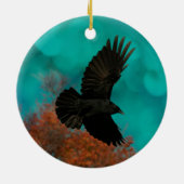 In einem Aqua Blue Sky fliegt die Keule Keramik Ornament (Hinten)