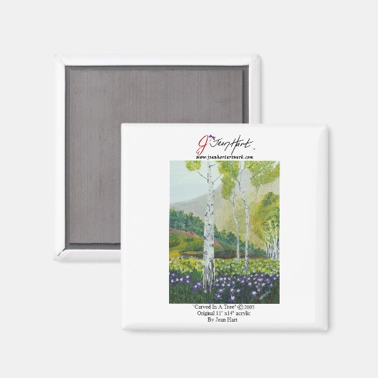 "In einem Baum gegraben" Magnet (Vorderseite/Rückseite)