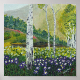 in einem Baum gehauen Poster