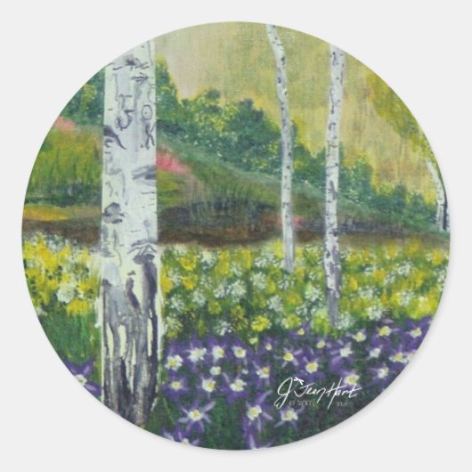 in einem Baum gehauen Runder Aufkleber (Vorderseite)