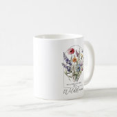 In einem Bereich der Rose ist eine Wildblume Kaffeetasse (VorderseiteRechts)