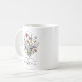 In einem Bereich der Rose ist eine Wildblume Kaffeetasse (Vorderseite Links)