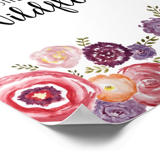 In einem Bereich der Rose ist sie ein Wildblume Ki Poster (Ecke)